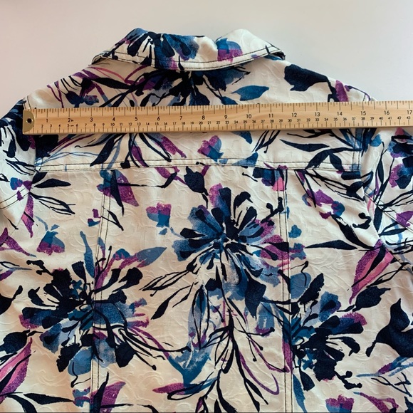 TanJay Jacket Button Front Floral Sz 8P - Picture 12 of 15